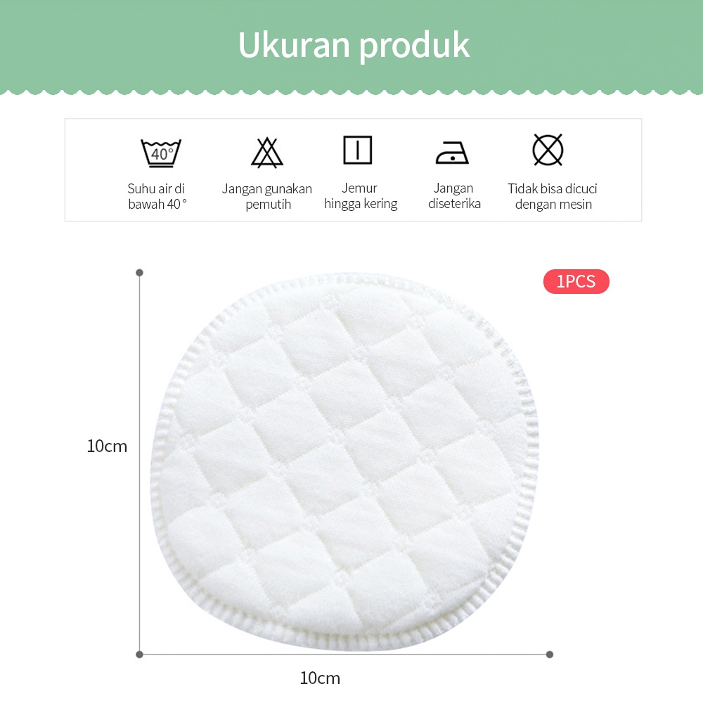 Aikoky Breast pad lembut Bahan katun murni Bisa dicuci tanpa deformasi