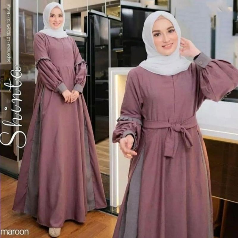 DRESS MUSLIM/ Baju wanita kekinian/ baju gamis/ dress/ baju wanita/gamis/SHINTA DRESS/fashion muslim