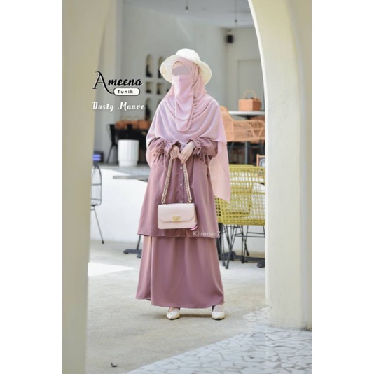 Tunik Set Ameena Khumaaz Khumaira Azda | Tunik set rok Tunik Syari