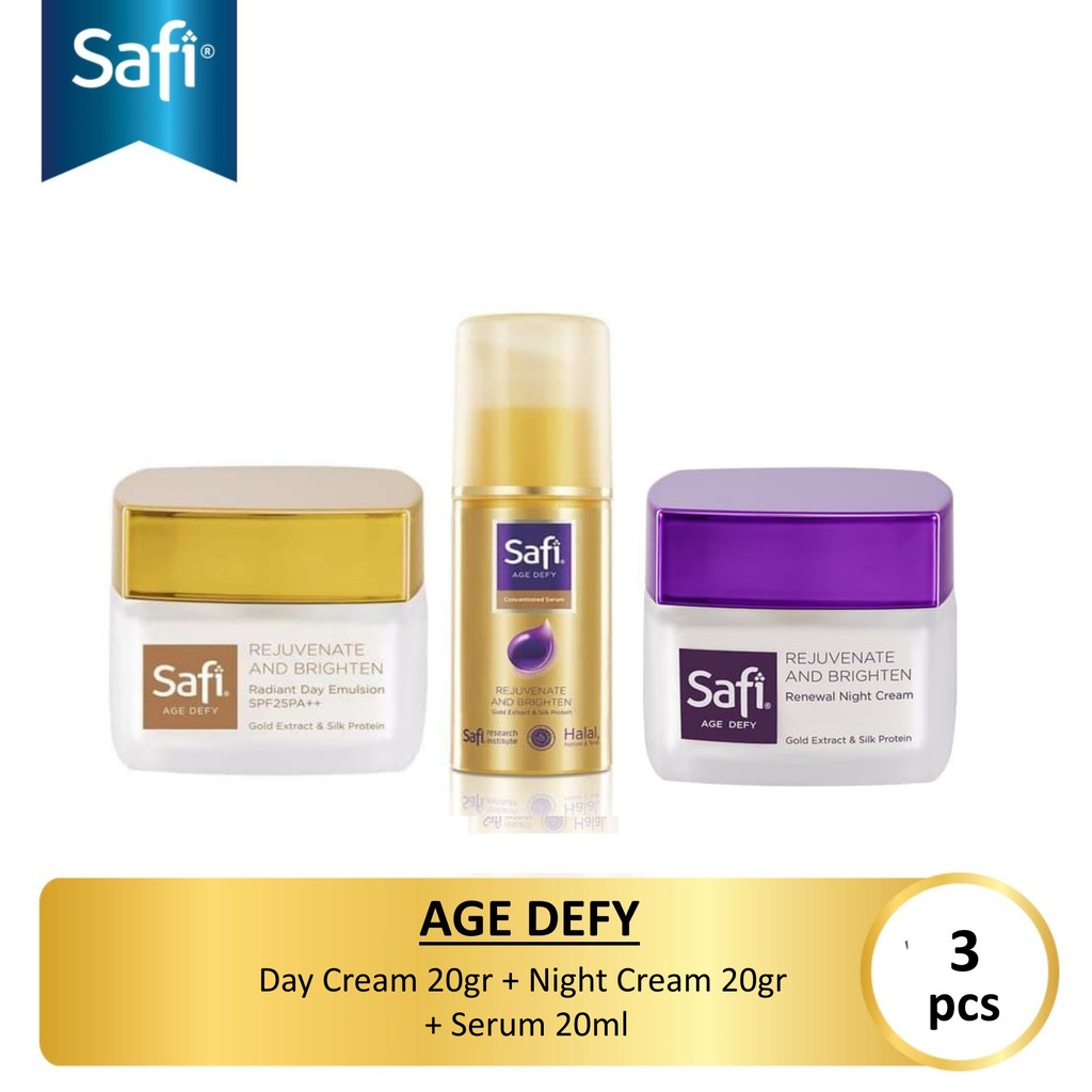 Safi Paket Age Defy Serum 20ml + Day Cream 20gr + Night Cream 20gr
