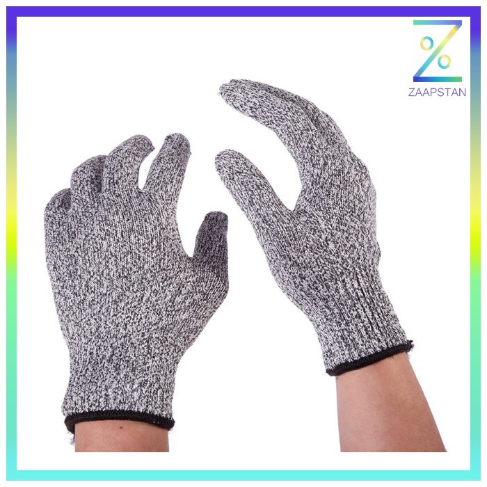 GMG Sarung Tangan Keselamatan Tahan Goresan Pisau - AY1217 - Gray/Blac