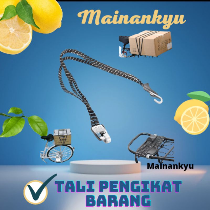 (MAINANKYU) GoldRET Tali Sepeda Pengikat Barang Luggage Motor Elastis 70cm - BA85 - Black