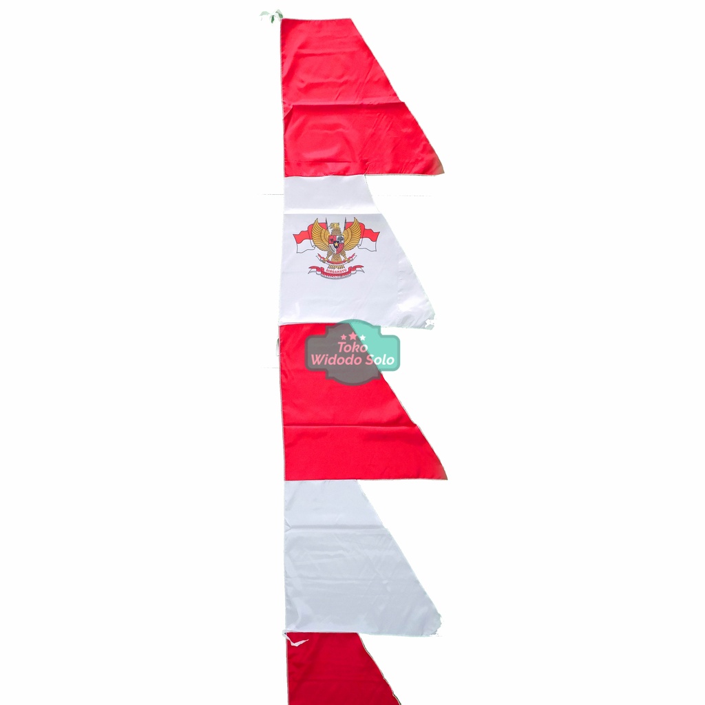

1 BUAH Bendera Umbul Umbul Merah Putih Segitiga Garuda 4 Meter