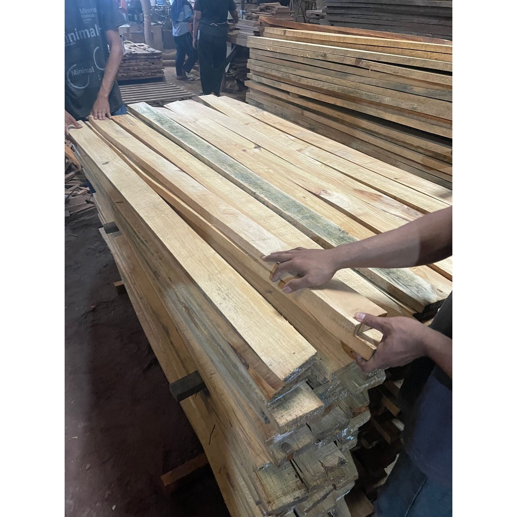 Papan Kayu Pinus Oven Baru T 1 L 10 P 100 Cm Jati Belanda Sudah Serut Bukan Bekas Peti
