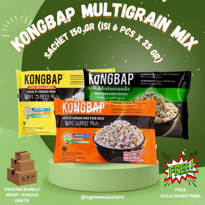 

Kongbap Multi Grain Mix Rice Sachet 150 gr (6 sachet x 25 gr)