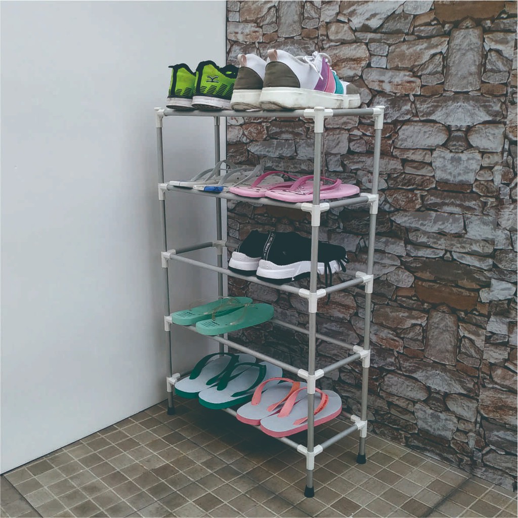 RSC 005 RAK SEPATU ALUMINIUM / LEMARI SEPATU ALUMINIUM / SHOES RACK Knockdown 5 susun
