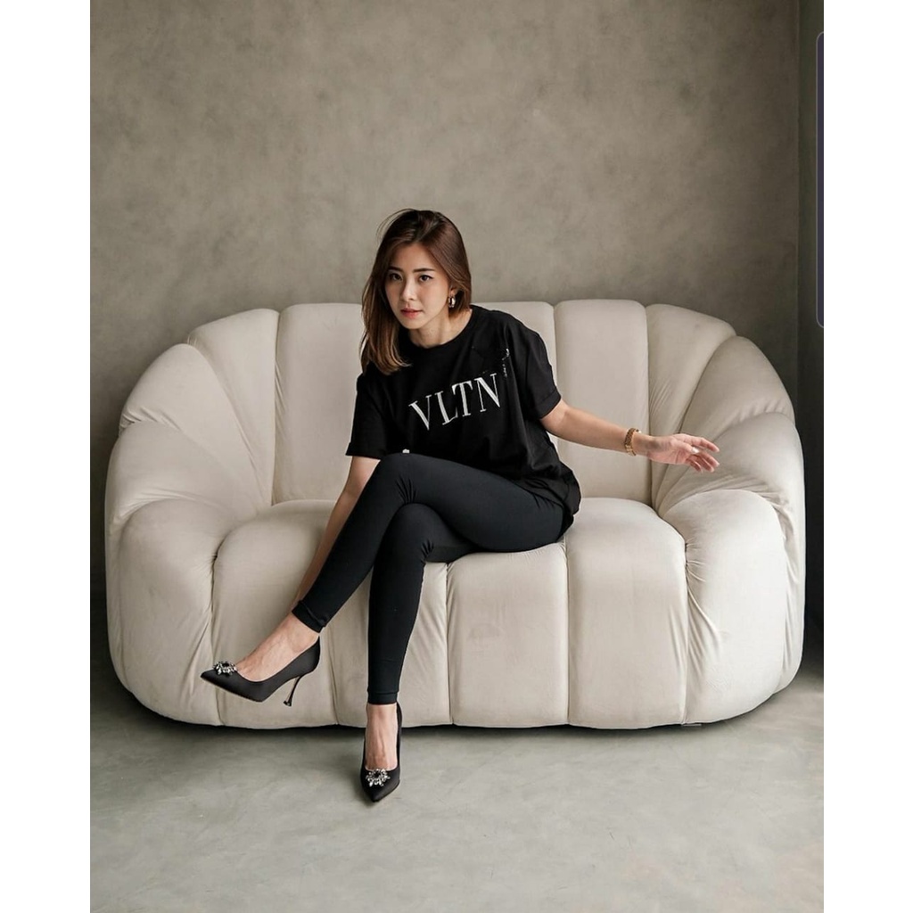 VLTN Kaos hitam atasan oversize