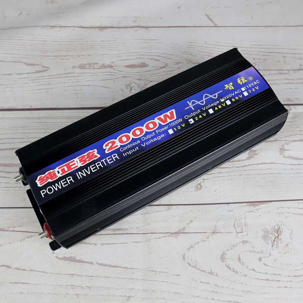 Pure Sine Wave Car Power Inverter DC24 Volts to AC220V 2000W SY2000 Suplai Perangkat Digital Berkualitas