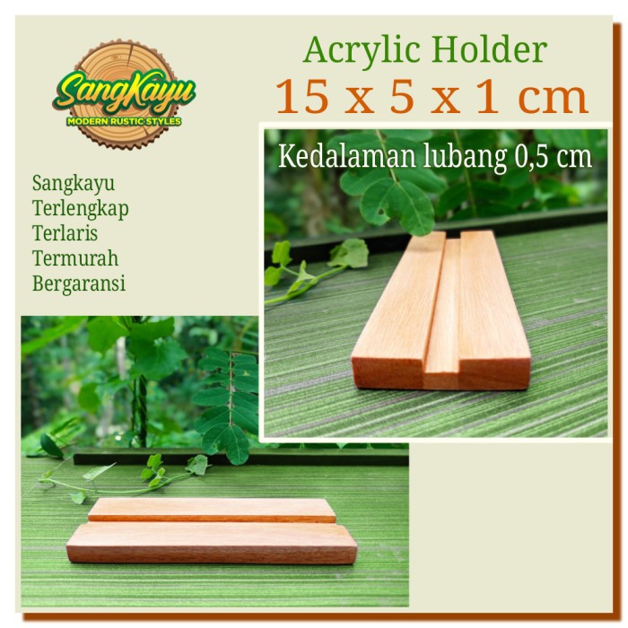 Acrylic holder 15x5x1 cm tempat Acrylic stand holder card holder