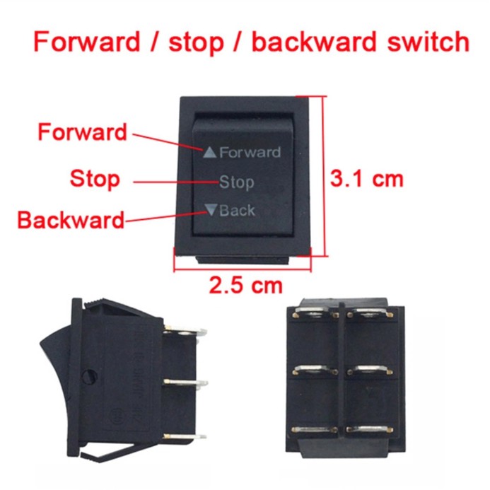 MAJU MUNDUR SWITCH FORWARD STOP BACK SAKLAR MOBIL MAINAN MOTOR AKI ANAK BABY RIDE ON CAR SPAREPART