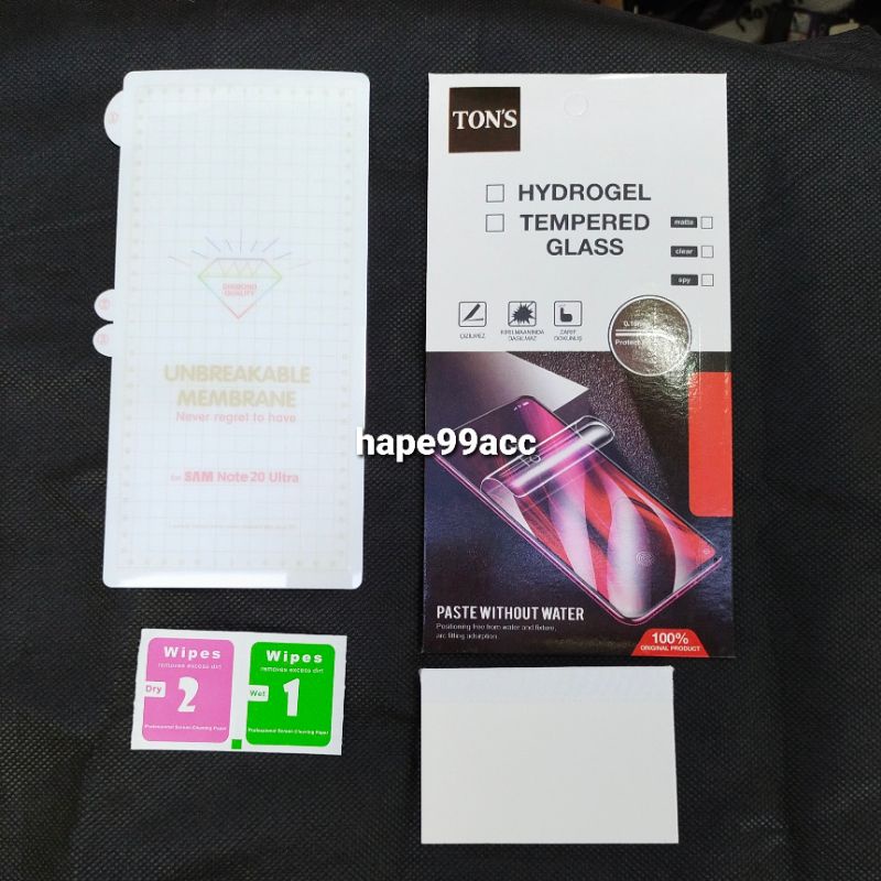 samsung Note 20 ultra anti gores belakang back hydrogel clear screen protector