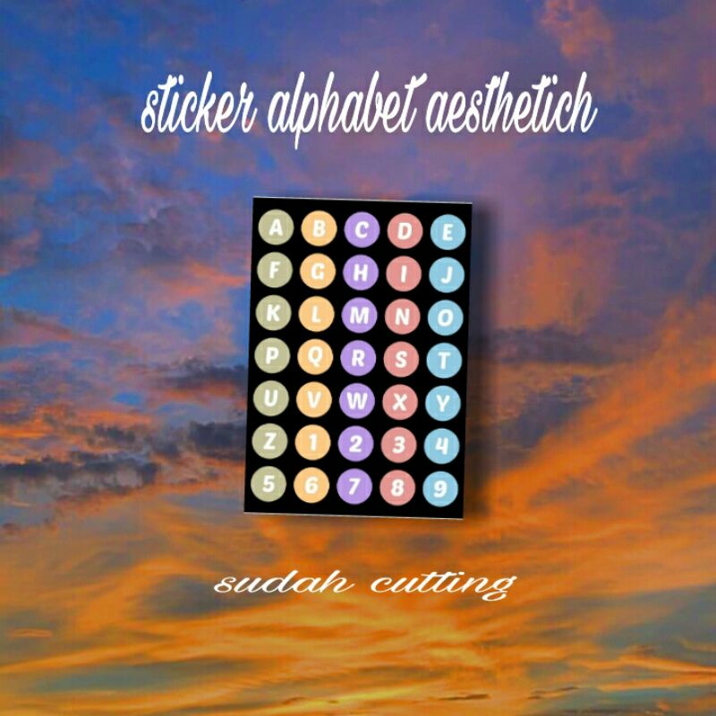 

sticker huruf aesthetich