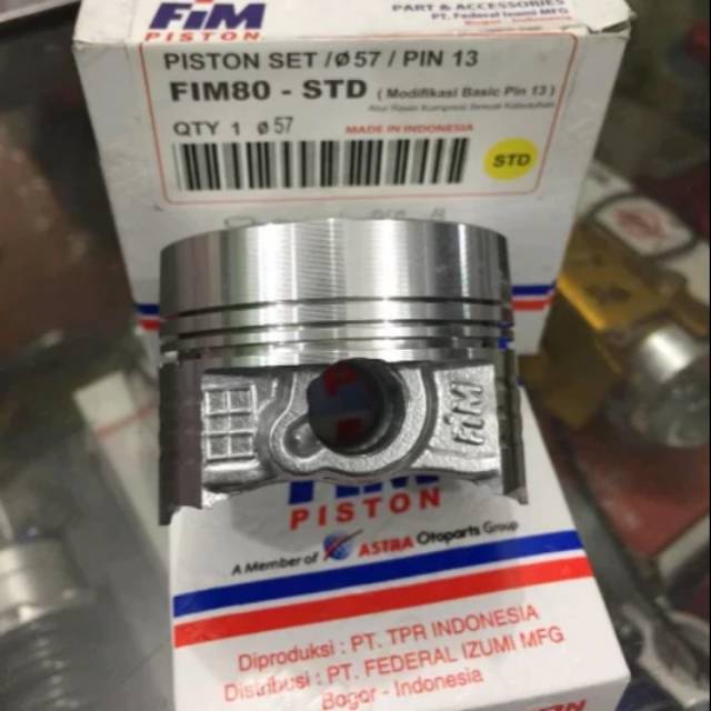 piston fim mentah pin 13 uk 57 s/d 60