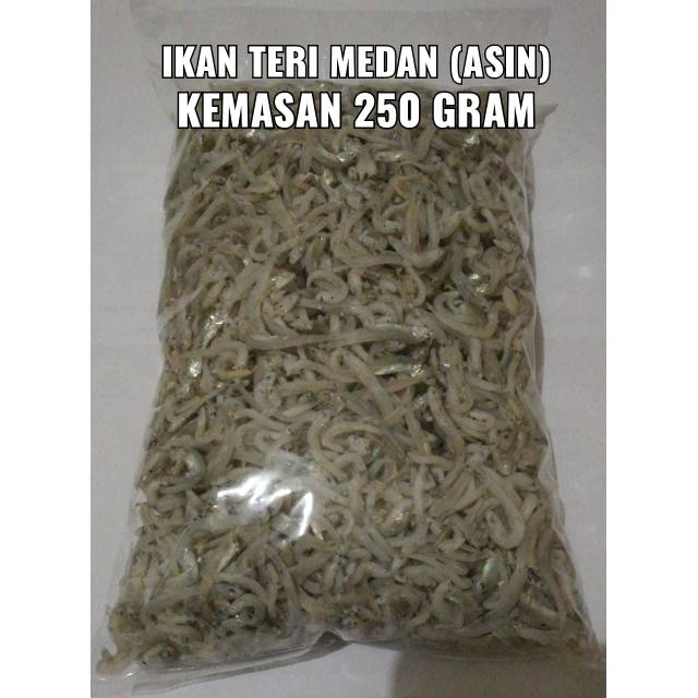 IKAN TERI MEDAN ASIN KEMASAN 250 GRAM