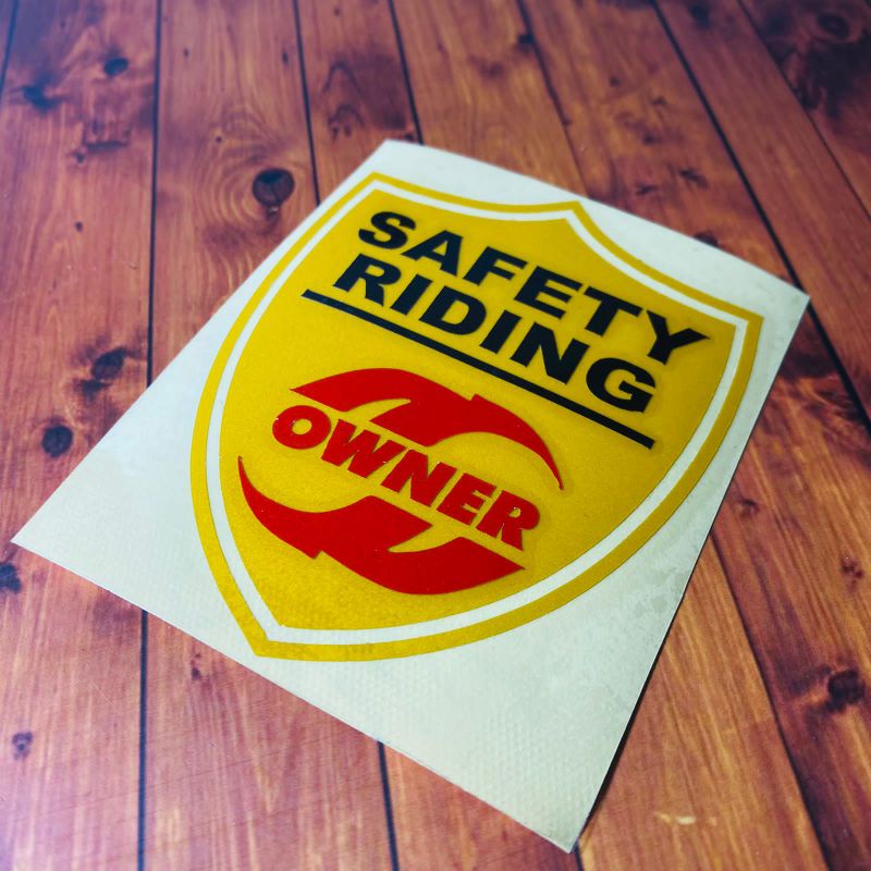 Sticker safety riding cuting sticker tumpuk nyaman berkendara stiker motor mobil helm