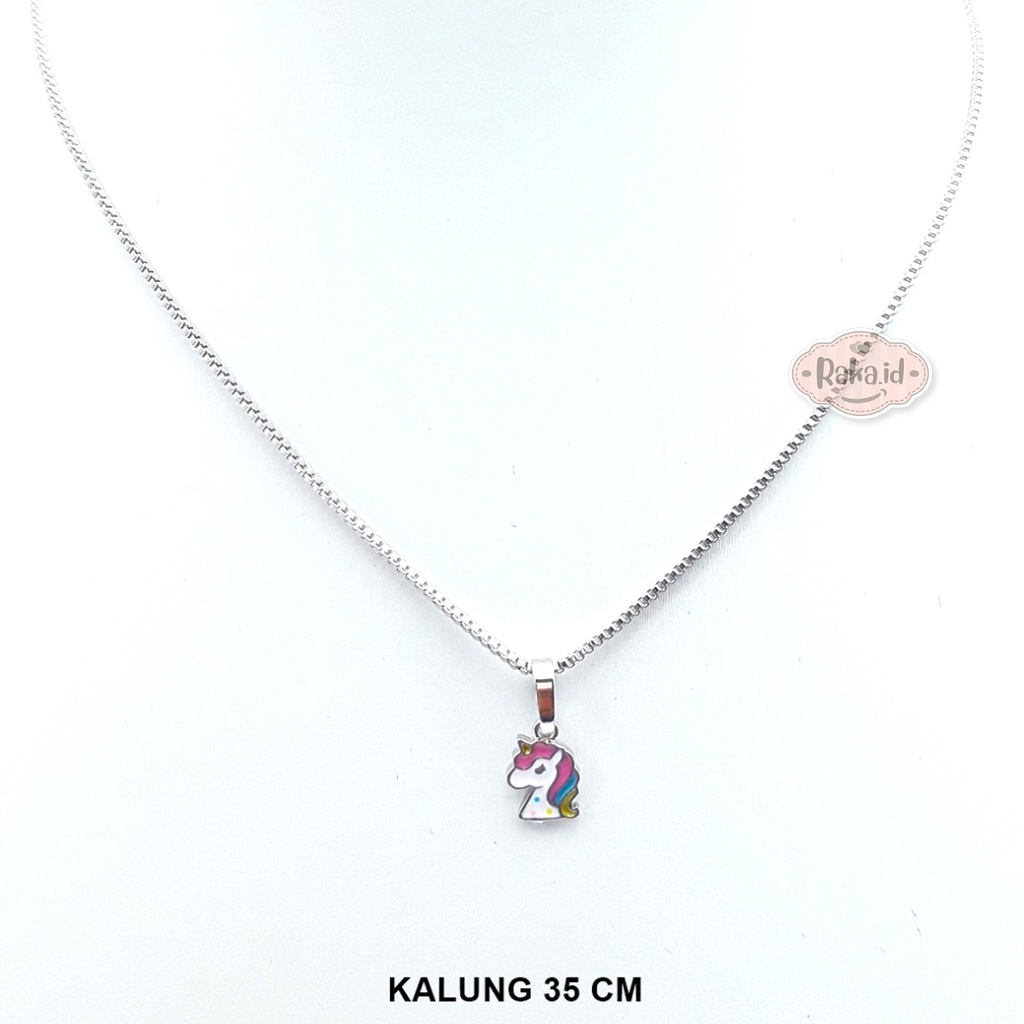 Kalung Anak Perempuan Fashion Xuping Kepala Unicorn Perhiasan Cantik Anak Lapis Emas 18k 623