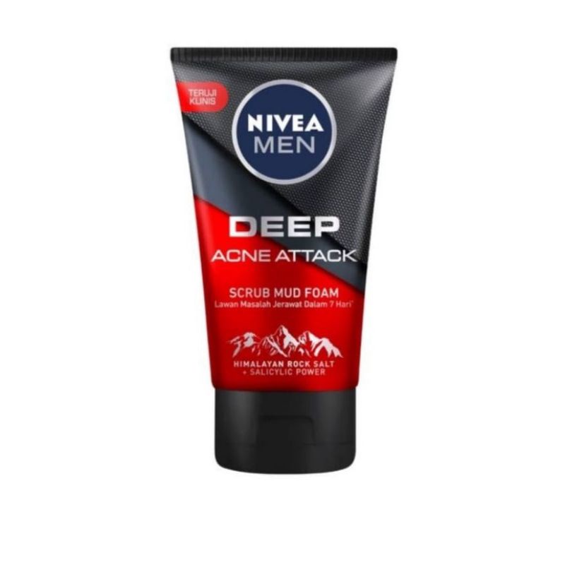 NIVEA Men Deep Acne Attack Scrub Mud Foam 100ml