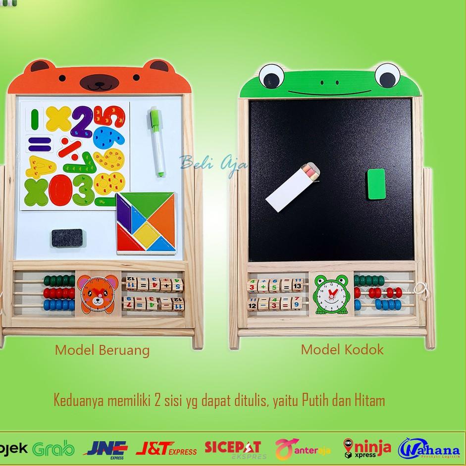 

Update Papan Tulis Magnet White Board & Black Board 32 x 43 CM + Spidol Magnetik Alphabet ,,