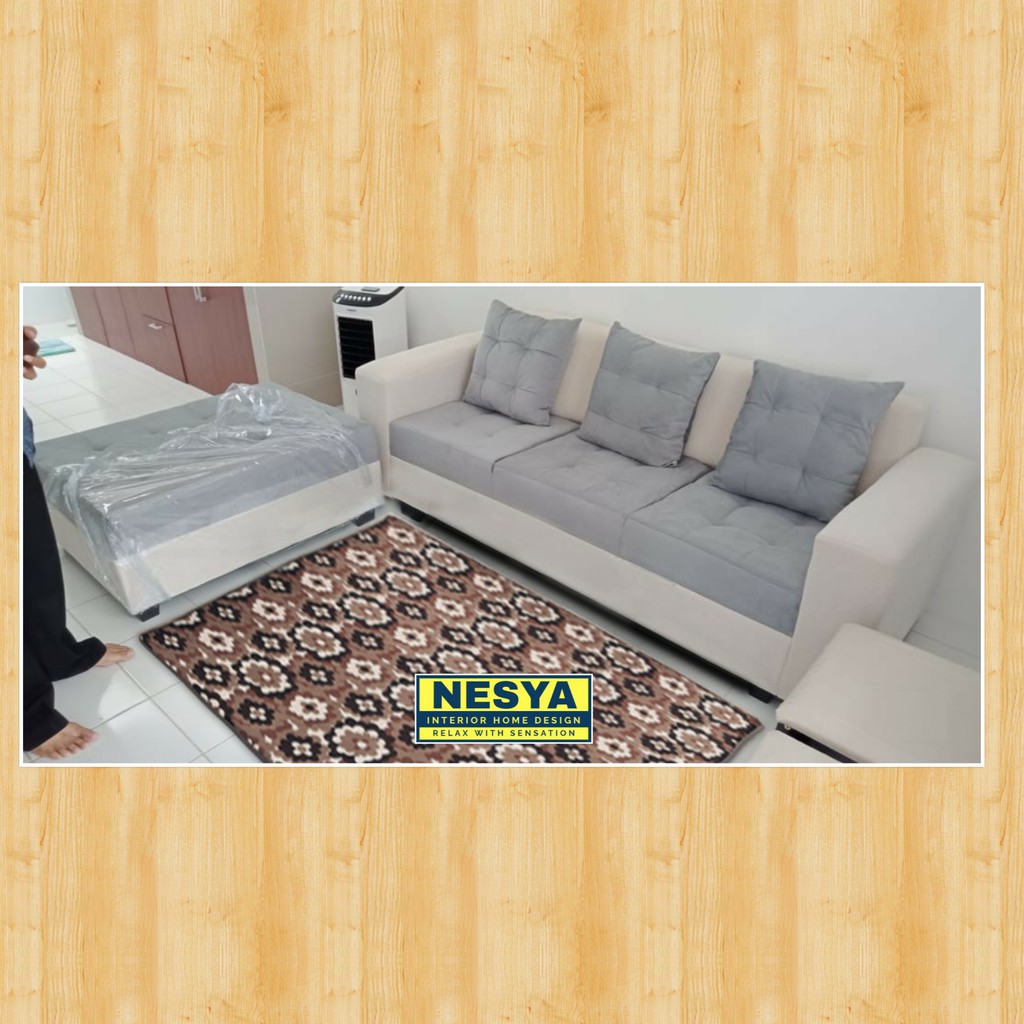 SOFA L Minimalis Puff ANDALUSIA Tanpa Meja Ruang Tamu SOFA L Minimalis Puff ANDALUSIA Tanpa Meja Ruang Tamu