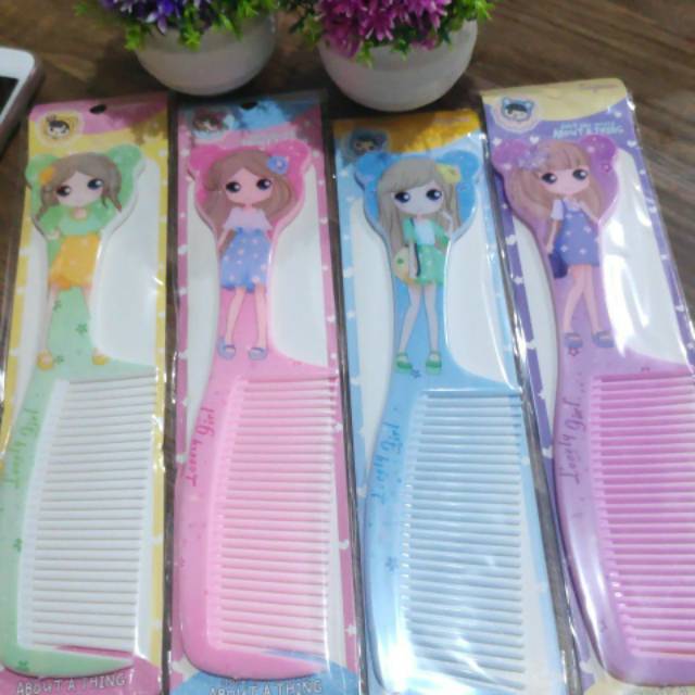 LUCKY FASHION Sisir Besar Karakter Motif Cewek Perempuan / Sisir Motif /harga grosir