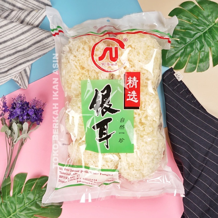 

10cscss Jamur Putih Su Brand / White Fungus 500Gram Dscscv