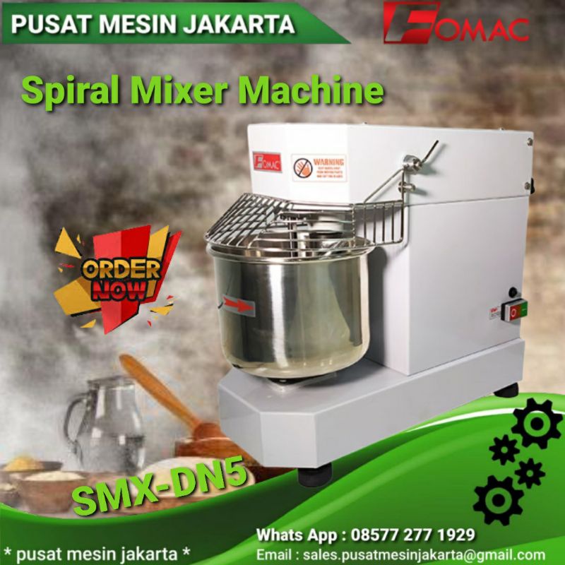 SMX-DN5 SPIRAL MIXER MESIN PENGADUK ADONAN SPIRAL 5 LITER FOMAC