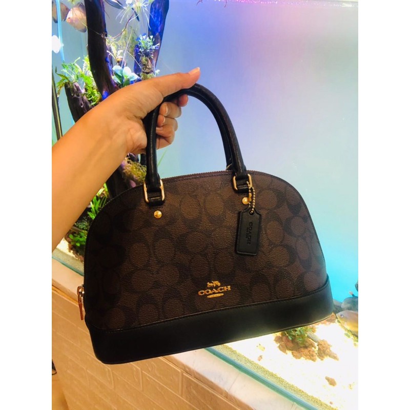 ❌sold❌preloved coach mini sierra signature mahogany