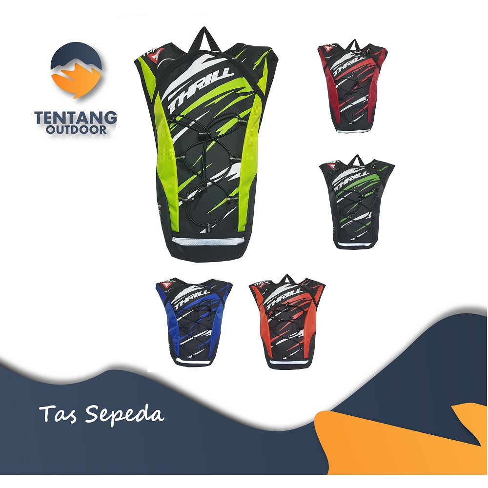 Tas Sepeda THRILL model Slim MTB Roadbike Punggung Hidrobag