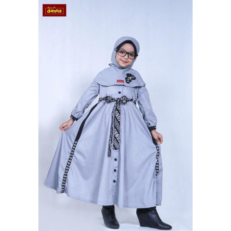 Gamis Anak Dannis size 10 D Monochrome