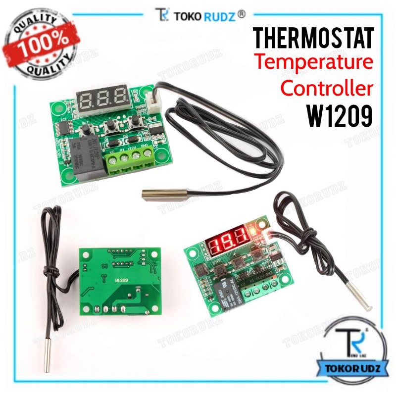 Thermostat Modul Termostat Digital 12V DC Temperature Controller Ukur Suhu W1209