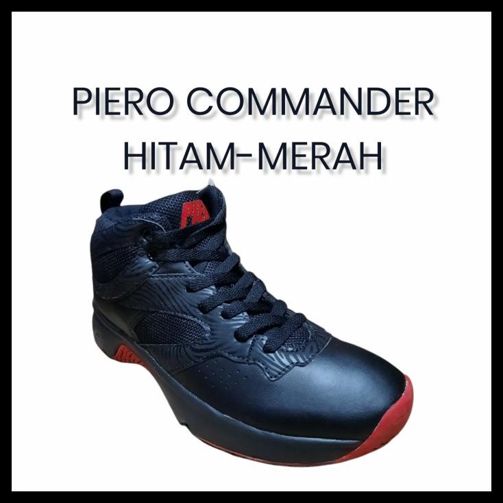 Original Sepatu Basket Piero Commander Blackxred
