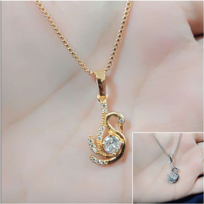 Fourfashion Kalung Xuping Dewasa Motif Swan Permata Kekinian HH156