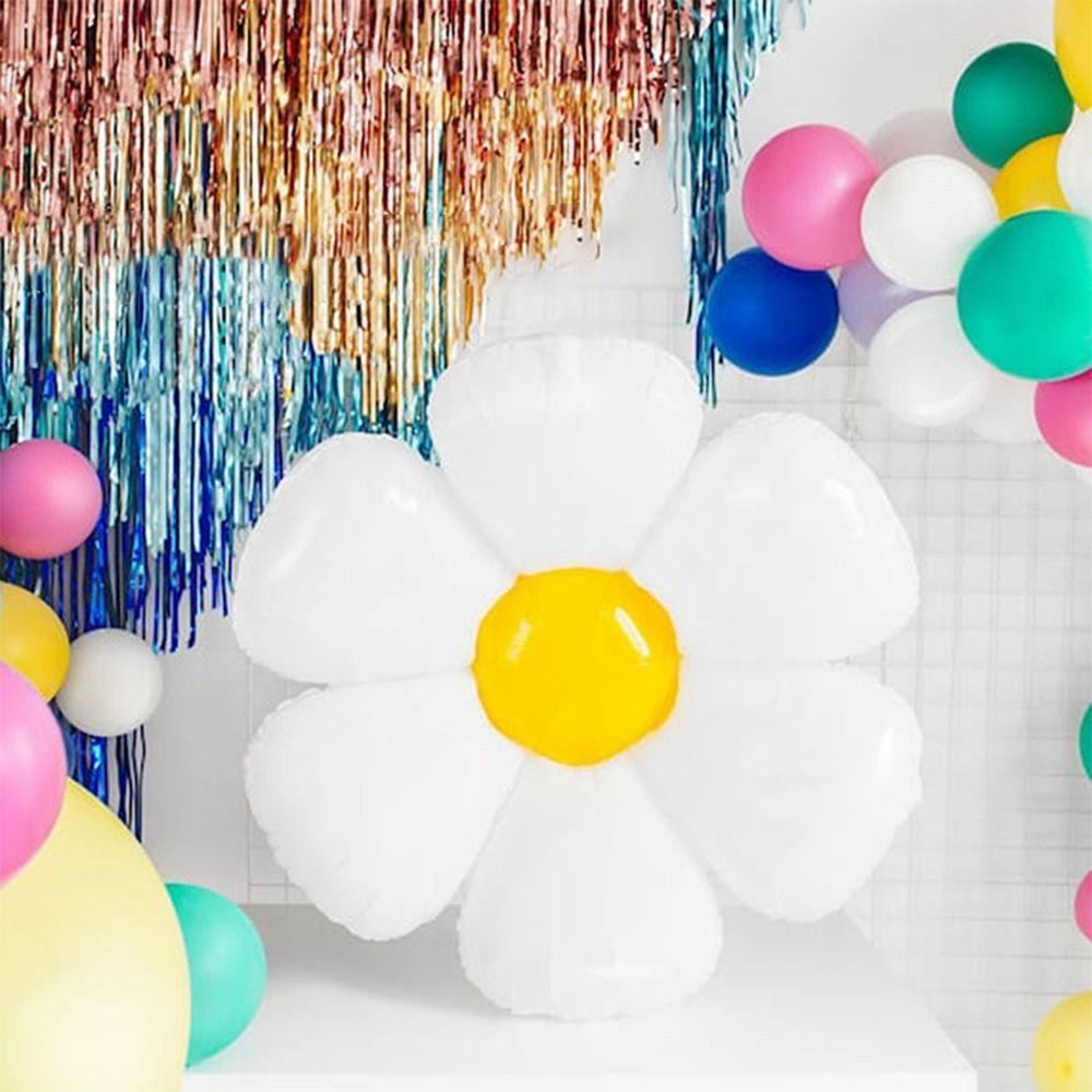 [Elegan] Balon Tema Hawaii Musim Panas Baby Shower Bunga Matahari Daisy Flower Helium Properti Foto