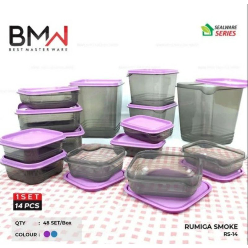 Rumiga Smoke BMW Otaru Sealware Smoke 14 Pcs Toples Makanan