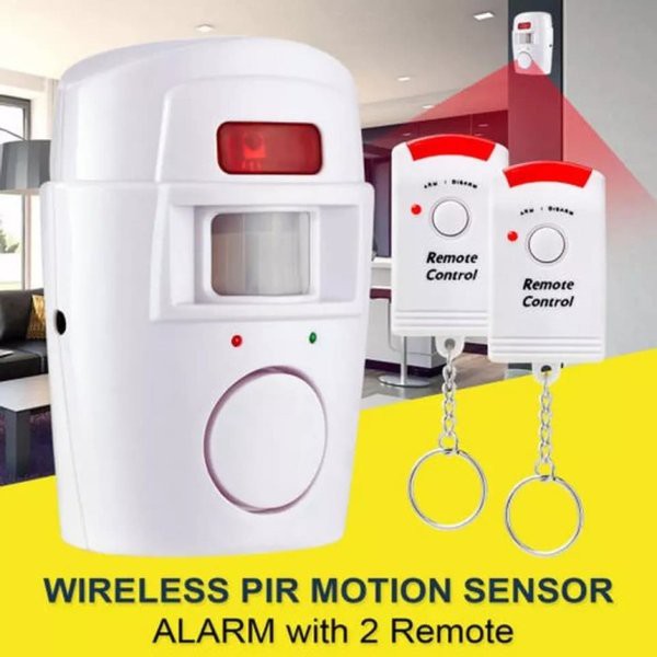 Alarm Anti Maling Pir Motion Detector Infrared Wireless Remote Control