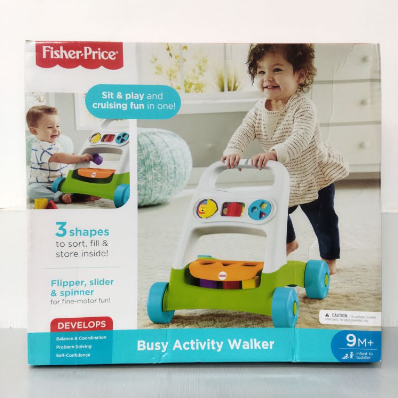 ori original fisher price FP busy activity walker mainan bayi anak baby prewalker learning stand climb belajar jalan berjalan aktivitas montessori shape sorter sortir mainan cewek cowok laki perempuan hadiah kado ultah mua guek muaguek full month one