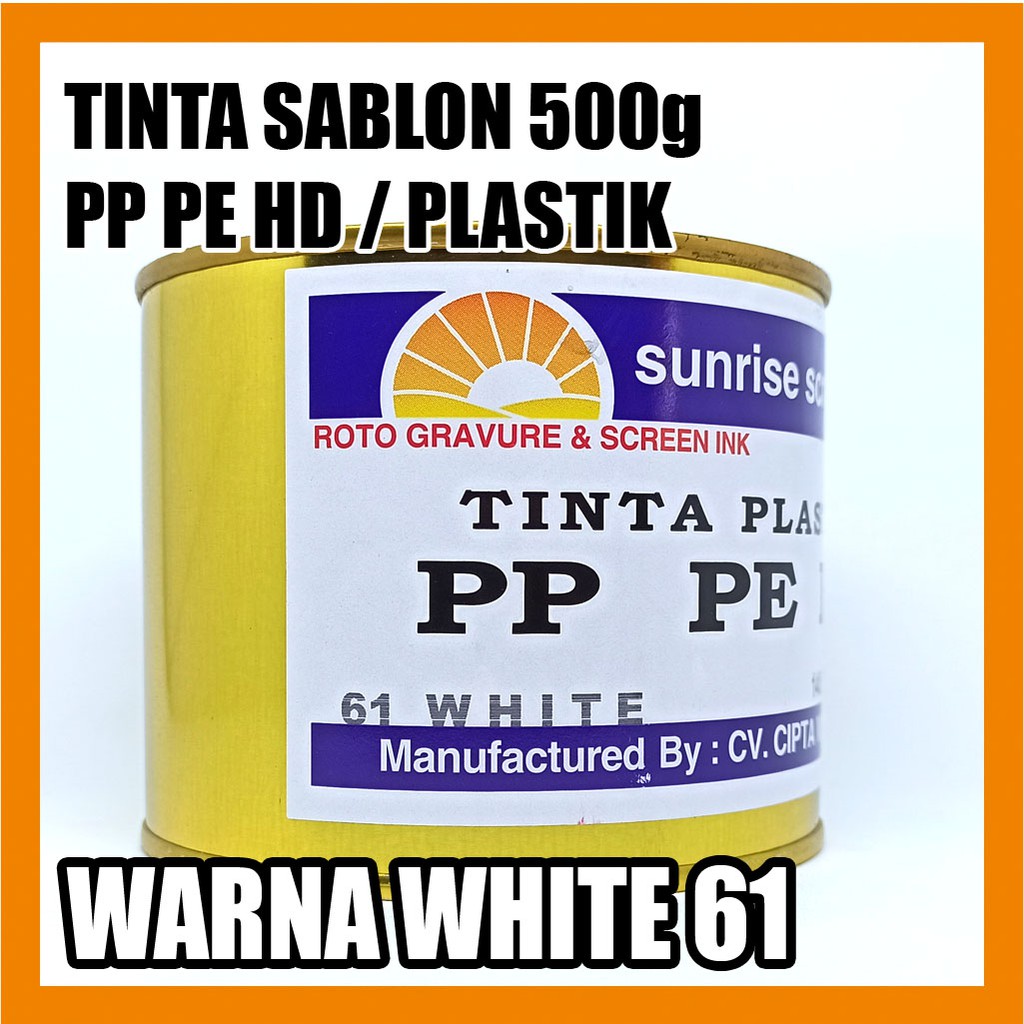

Tinta Sablon Plastik PPHD 61 WHITE 500g