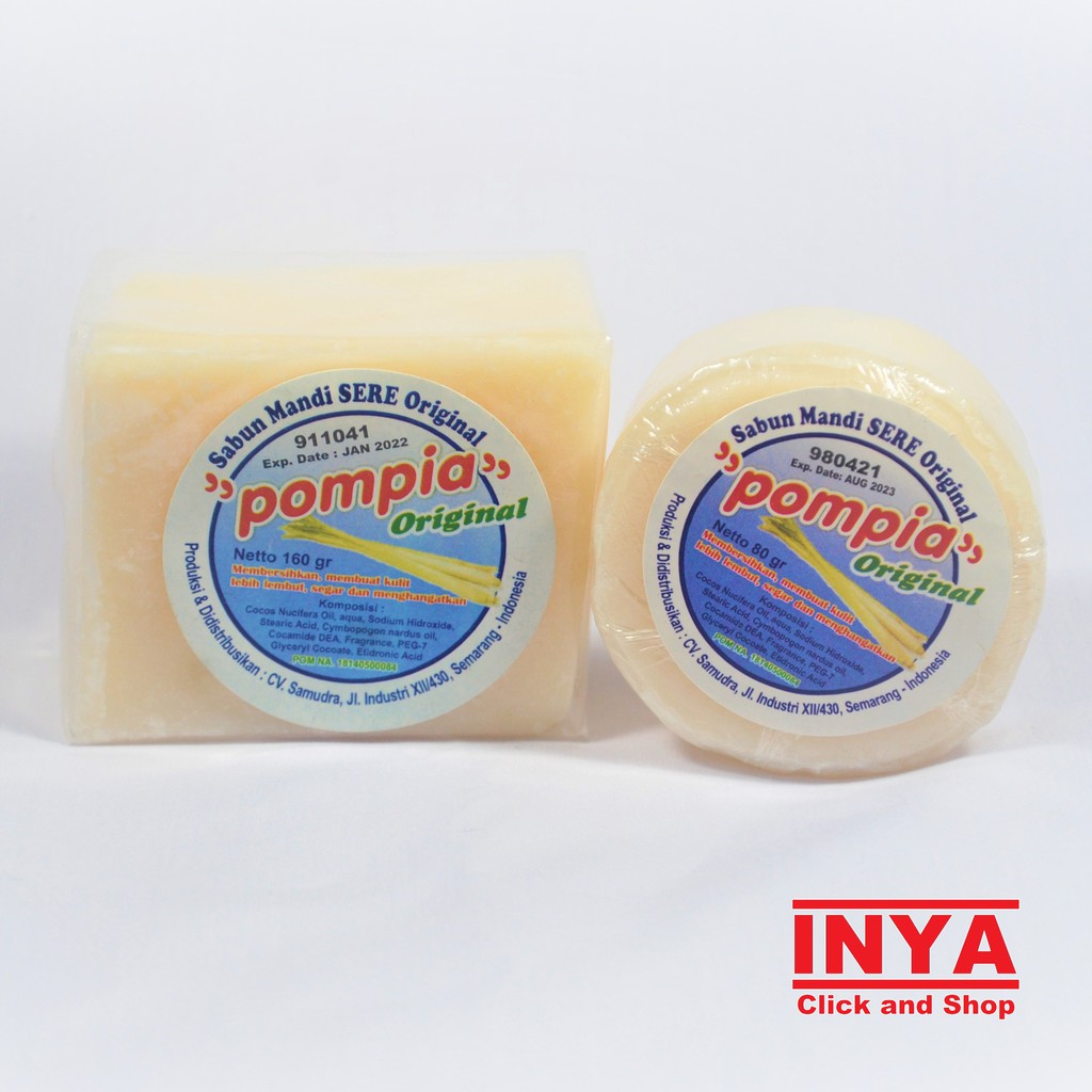 POMPIA LEMONGRASS SOAP ORIGINAL 80gr - Sabun Mandi Sere Asli