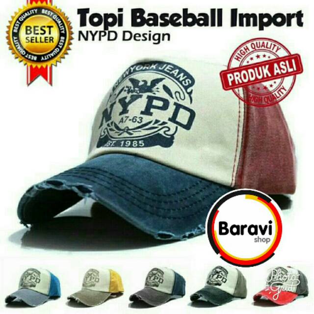 TOPI BASEBALL IMPORT NYPD.