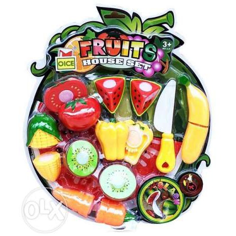 Mainan Permainan Maenan Edukasi Makan Makanan Buah Buahan Pisau Potong Plastik montessori Kids Toys 
