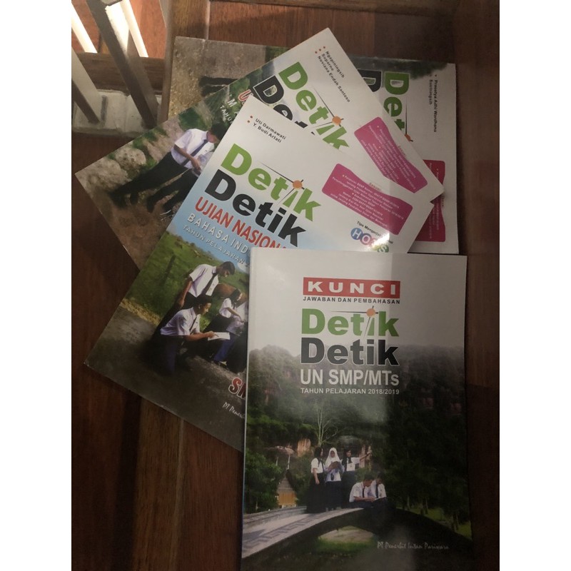Buku belajar setIPA/Matematika/Bahasa Indonesia/Bahasa Inggris detik-detik SMP/Soal IPA SD/2018/2019
