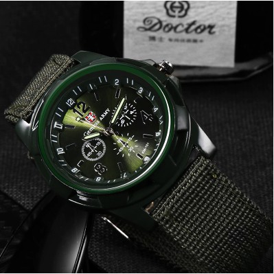 ✅COD [BBS] Gemius Jam Tangan Pria Militer Sport Strap Rugged Jam Tangan Analog Nylon