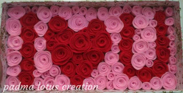 READY Gift box bunga flanel hadiah ultah kado valentine custom angka / huruf / love)