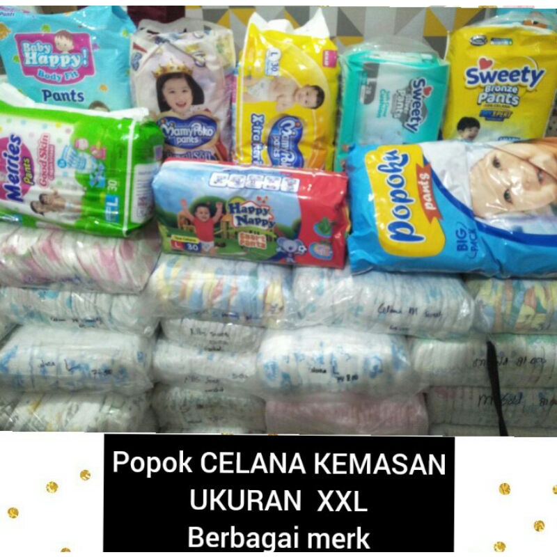 POPOK CELANA XXL Kemasan berbagai merk