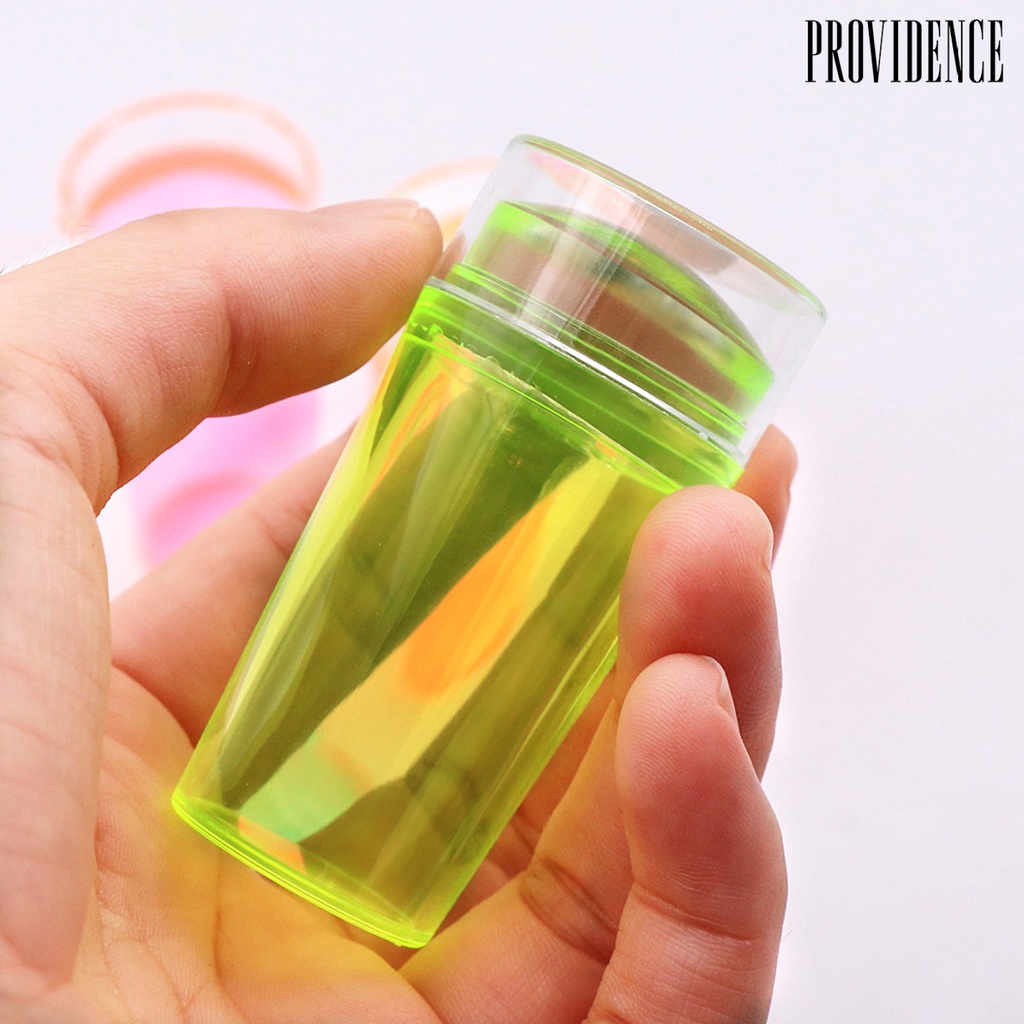 Providence Nail Art Stamp Single Head Non-Deformed Fluorescent Silicone Nail Stamper Scraper Transparent Tool for Manicure