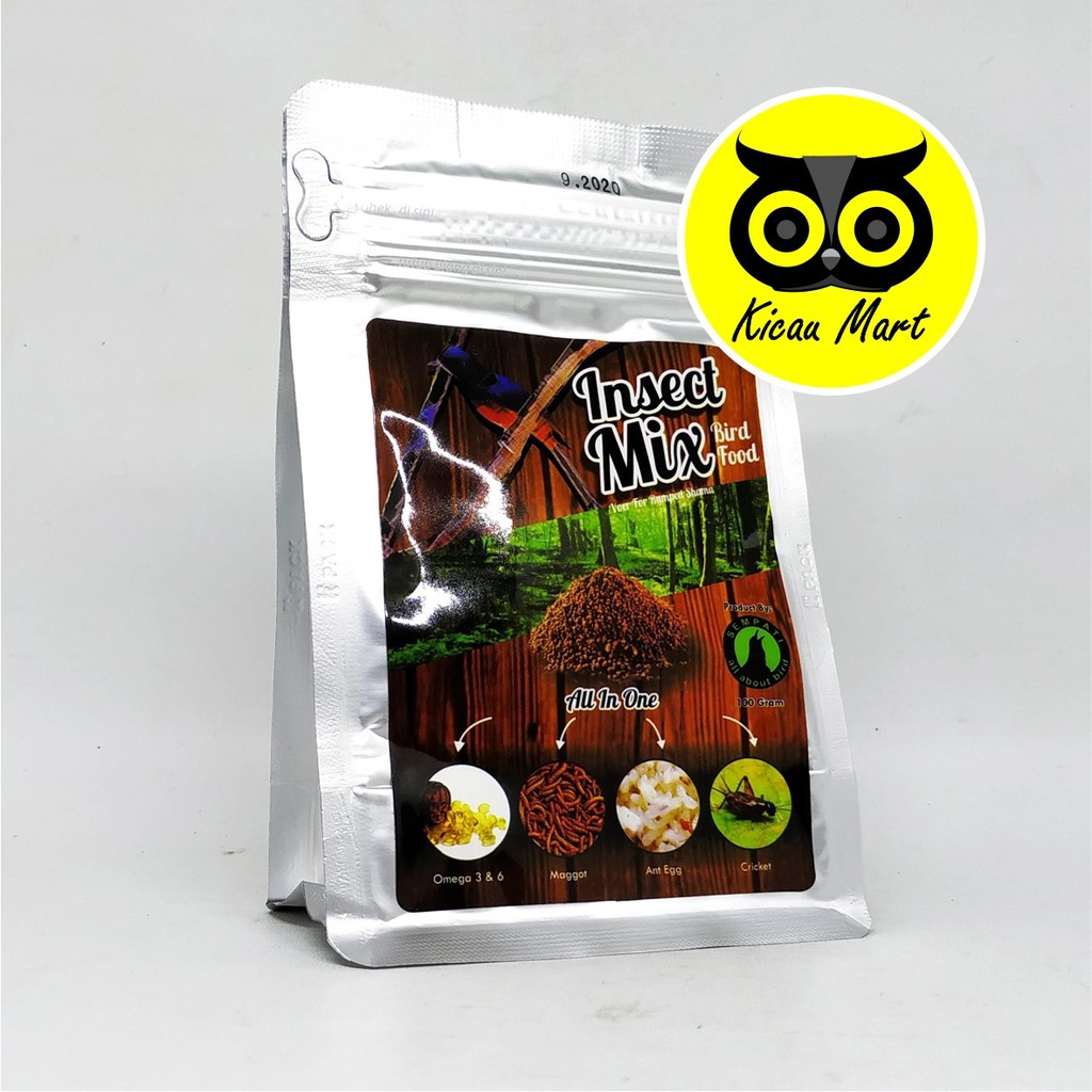 PAKAN MAKANAN HARIAN BURUNG INSECT MIX DAILY SEMPATI 100 GRAM PUR MURAI KACER CUCAK JALAK INSECTMIX100