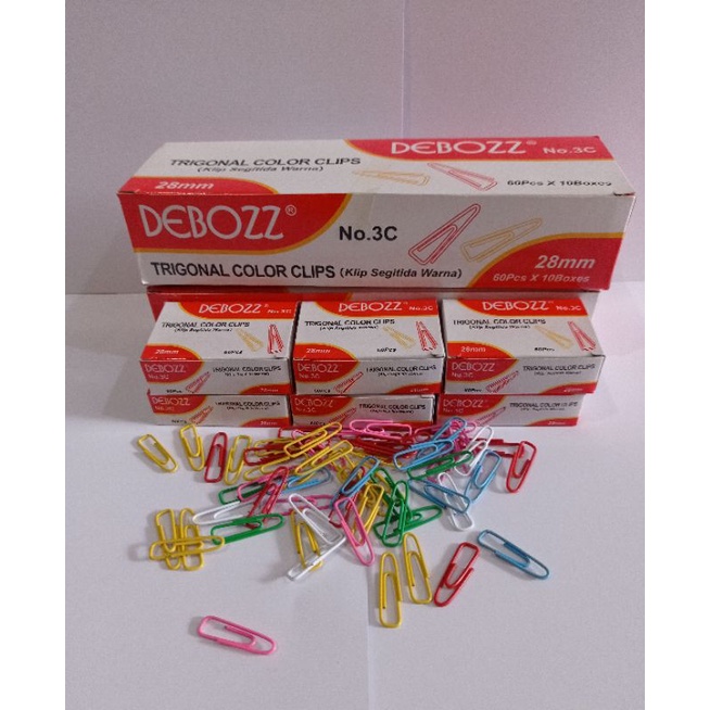 

PAPER CLIPS WARNA / KLIP PENJEPIT KERTAS / TRIGONAL COLOR CLIPS, TCDBW03 (28mm)