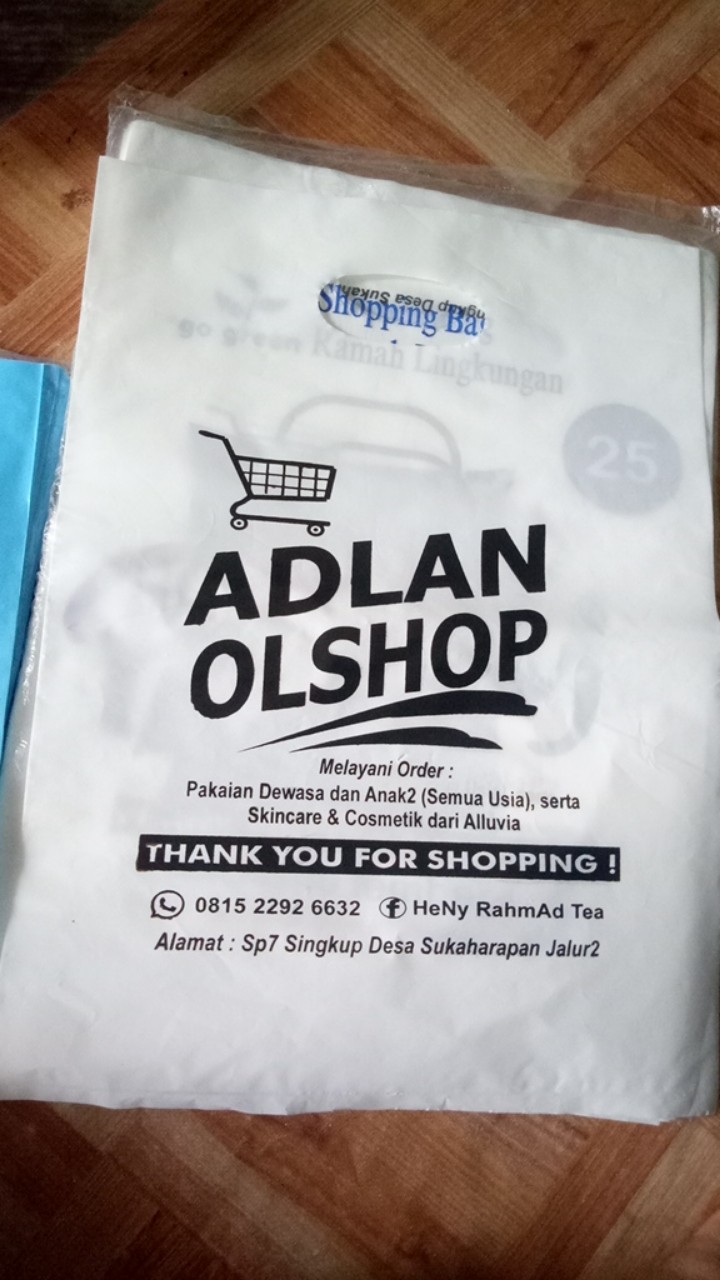 Plastik Sablon Hd Plong Ukuran 25x35 Isi 100 Pcs Free Desain