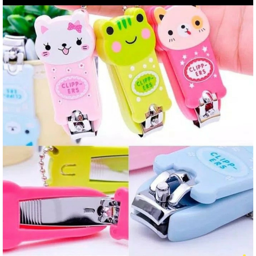 Souvenir GUNTING KUKU KARAKTER Pororo Cute Nail Clippers Animal Korea Unik