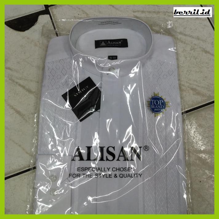 airp-okok- baju koko putih alisan lengan panjang -ujab.
